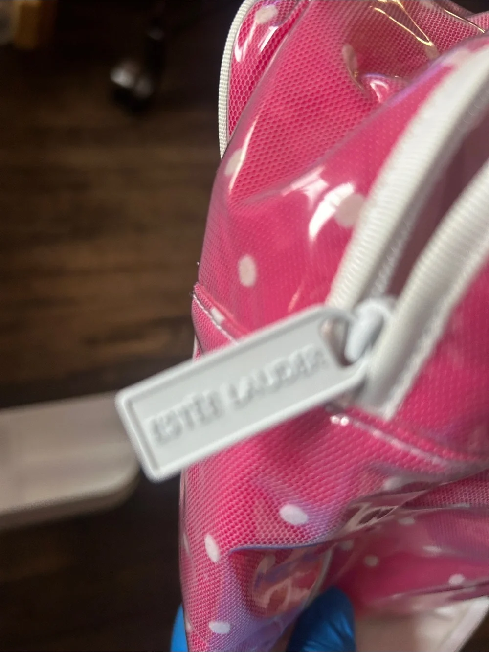 Estee Lauder Pink Polka Dot Travel Cosmetic Bag - Compact Toiletry Case